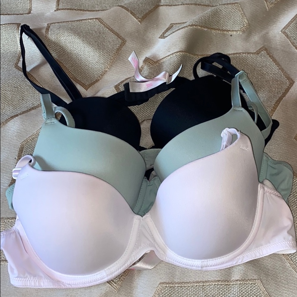 3 FOR 30 34A adjustable strap bras